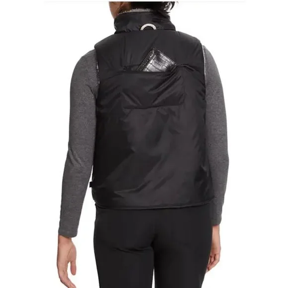 BASS OUTDOOR Women's Reversible Zip-Front Vest BLACK/GRAY NWT SIZE M - Picture 2 of 13